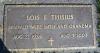 Lois Thisius, 1926-2009, gravestone